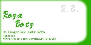 roza botz business card