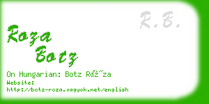 roza botz business card